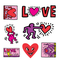 LOVE BY KEITH HARING STICKER SHEET