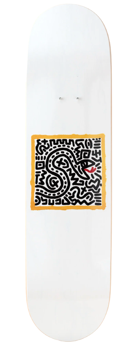 KEITH HARING: UNTITLED (SNAKE) SKATEBOARD DECK
