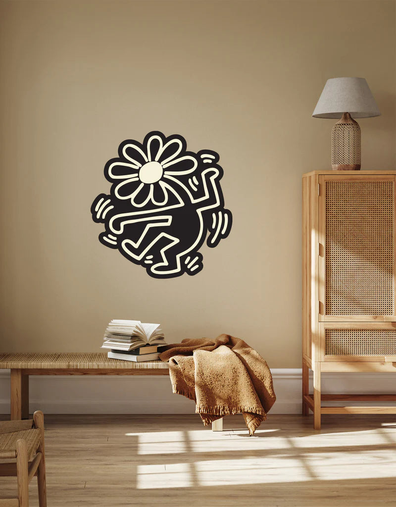 KEITH HARING FLOWER DANCER WALL DECAL