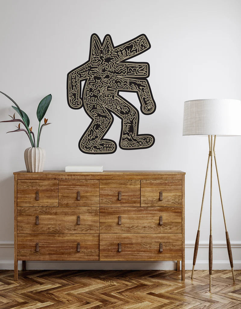 KEITH HARING BIG DOG (ONYX) WALL DECAL