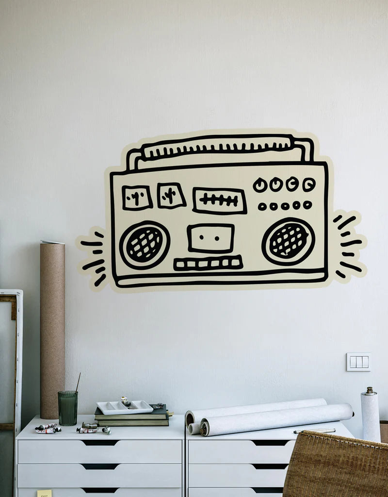 KEITH HARING BOOMBOX WALL DECAL