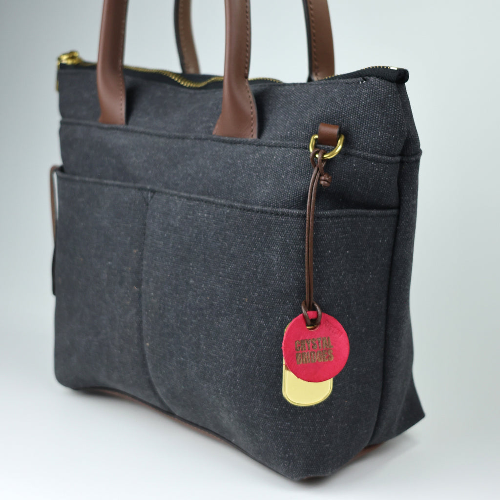 WASHED CANVAS DOT BAG