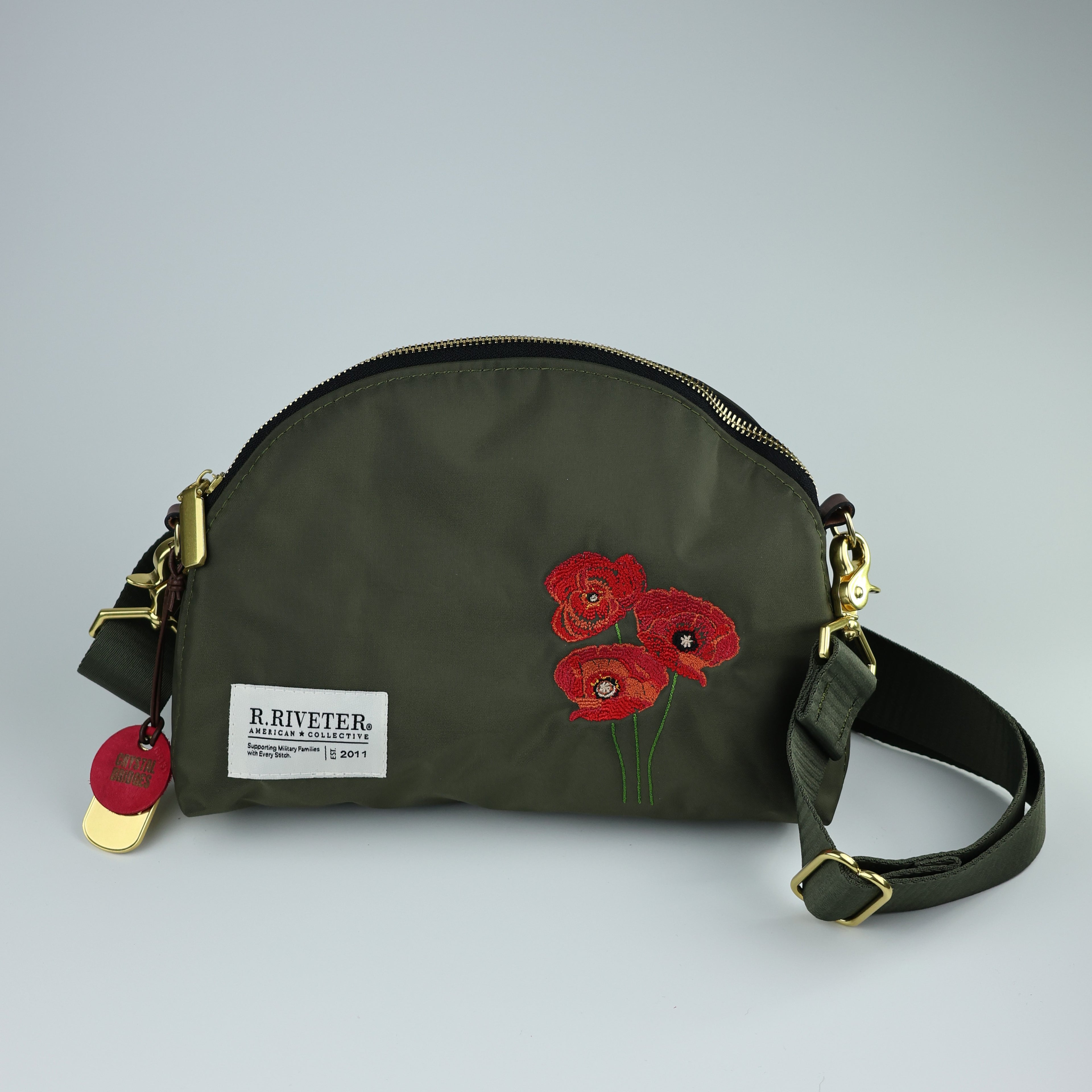 HOPPER FATIGUE NYLON EMBROIDERED BAG