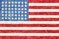 JASPER JOHNS FLAG 1983 PRINT (11x14)