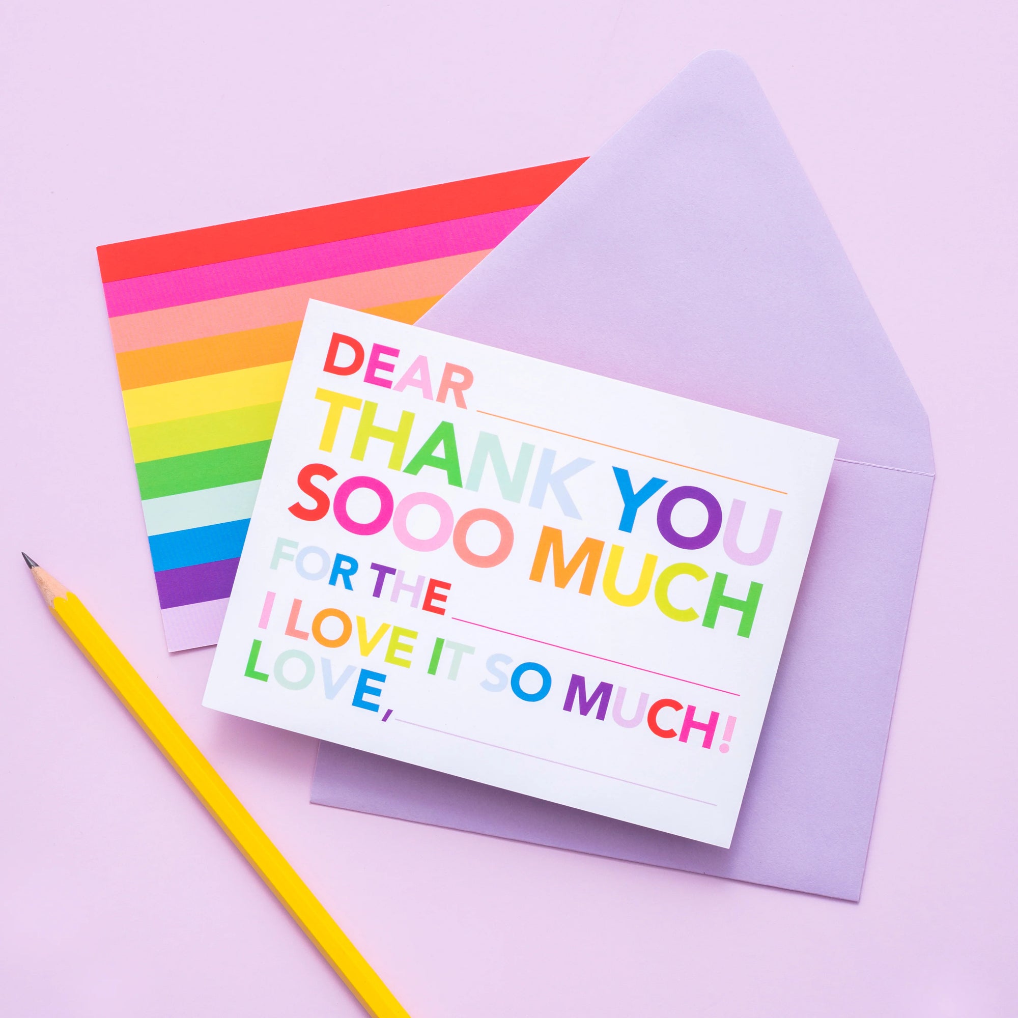 THANK YOU RAINBOW- KIDS FILL IN NOTES