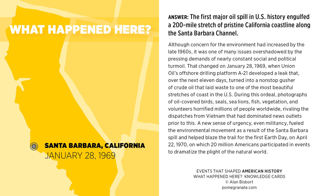WHAT HAPPENED HERE? EVENTS THAT SHAPED AMERICAN HISTORY KNOWLEDGE CARDS