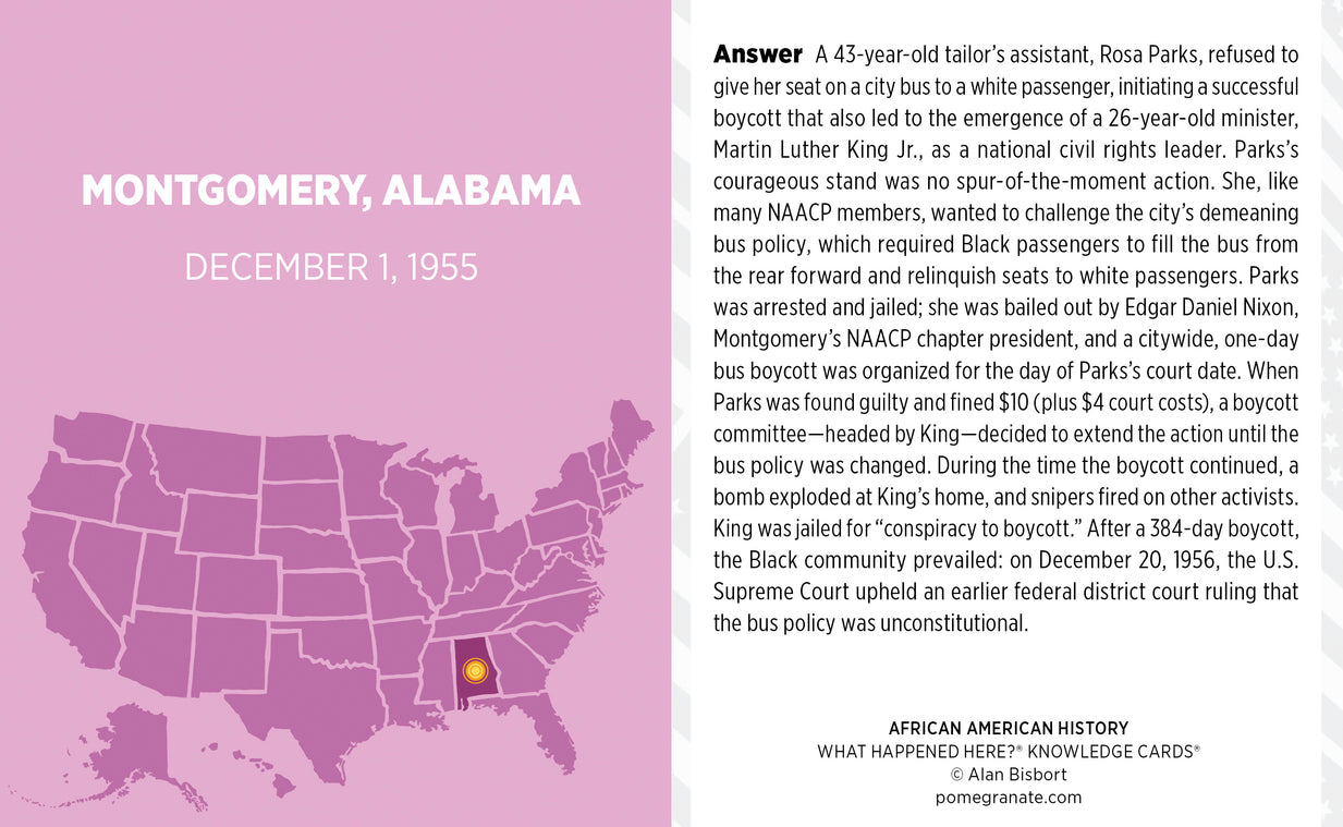 WHAT HAPPENED HERE?: AFRICAN AMERICAN HISTORY KNOWLEDGE CARDS