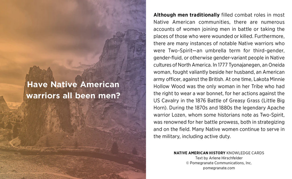 NATIVE AMERICAN HISTORY KNOWLEDGE CARDS