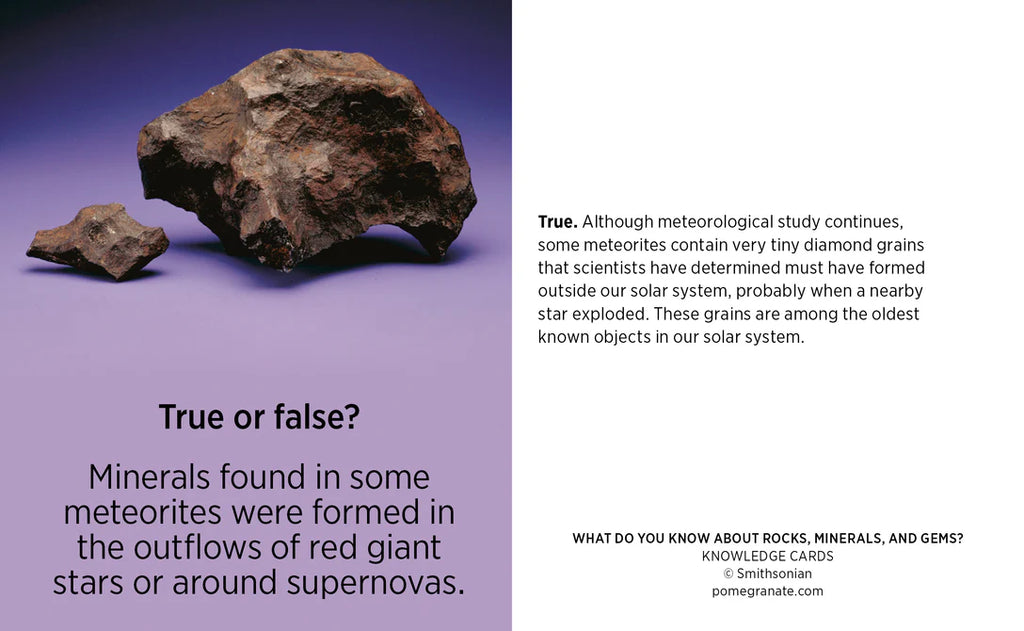 WHAT DO YOU KNOW ABOUT ROCKS, MINERALS, AND GEMS? KNOWLEDGE CARDS