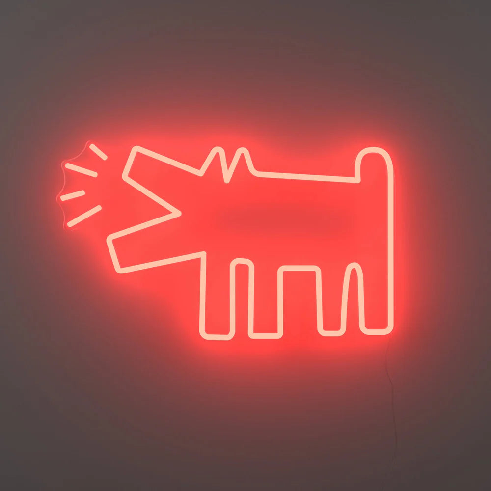 BARKING DOG, KEITH HARING NEON LIGHT