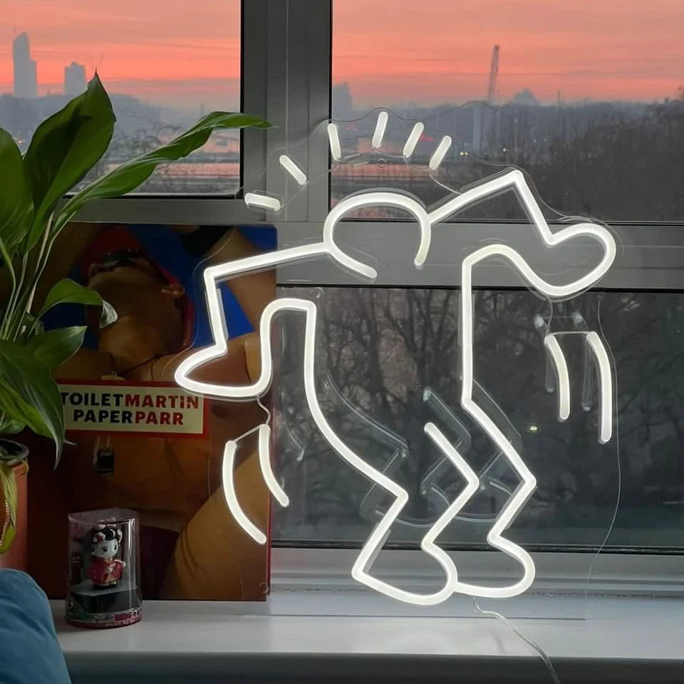DANCING MAN, KEITH HARING NEON LIGHT