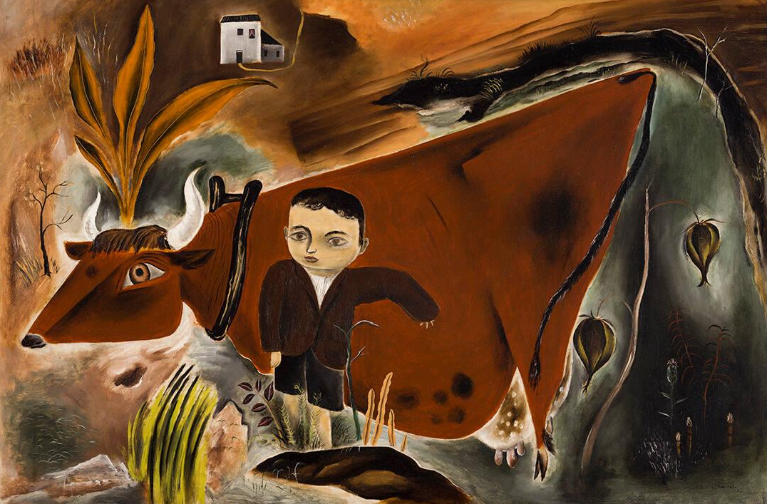 LITTLE JOE WITH COW POSTCARD