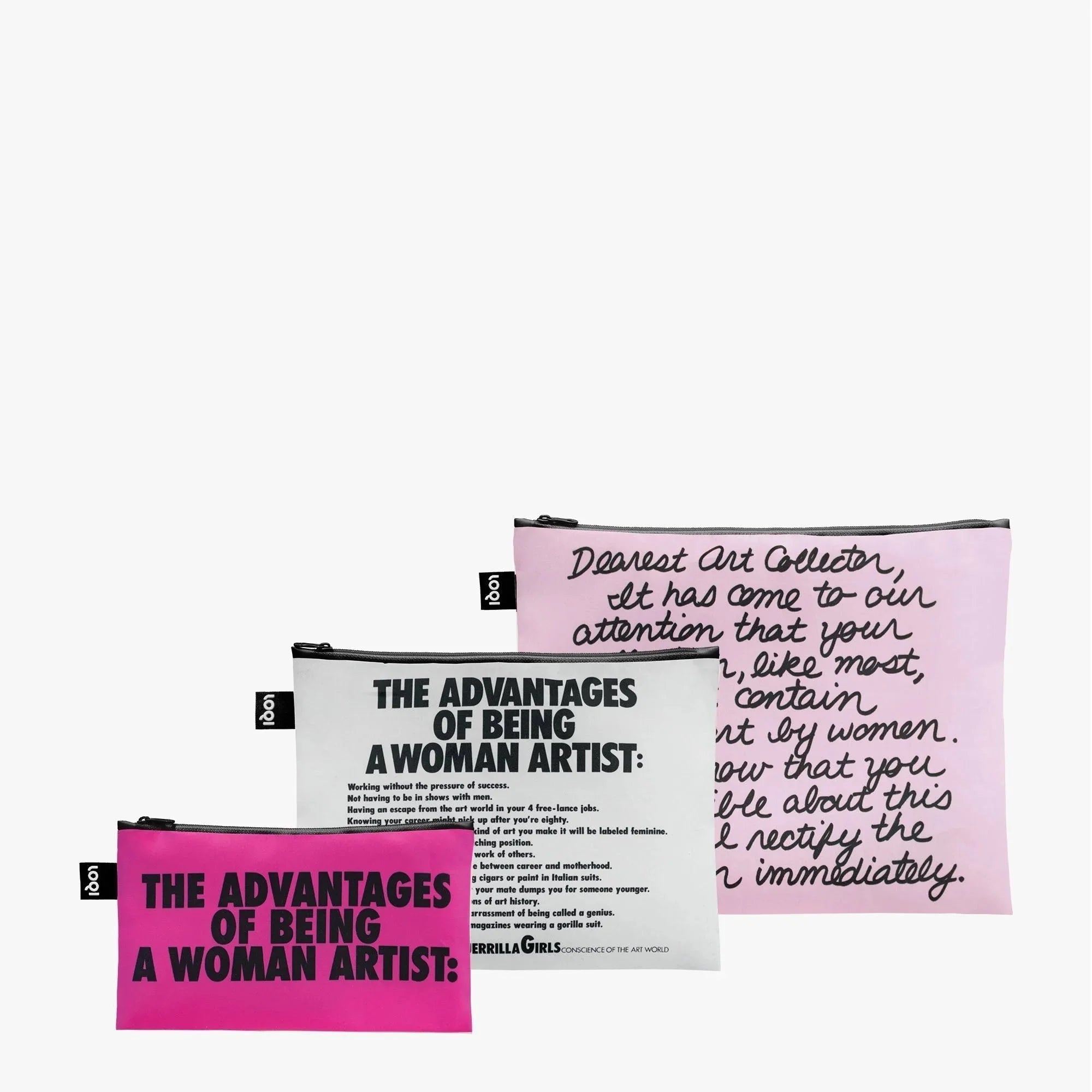 GUERRILLA GIRLS RECYCLED ZIP POCKET SET
