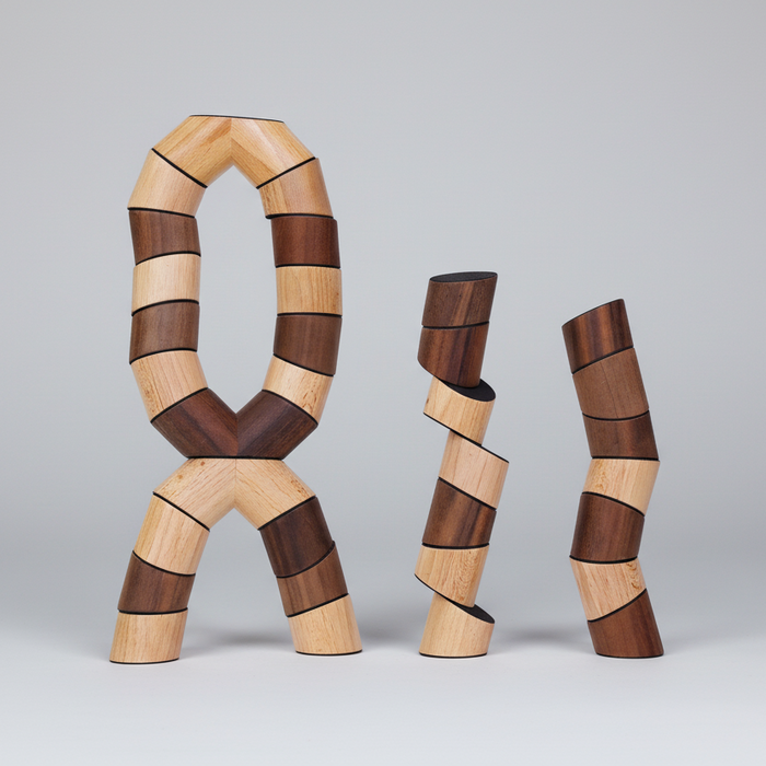LOGGOS BLOCKS - SMALL - BEECH & WALNUT