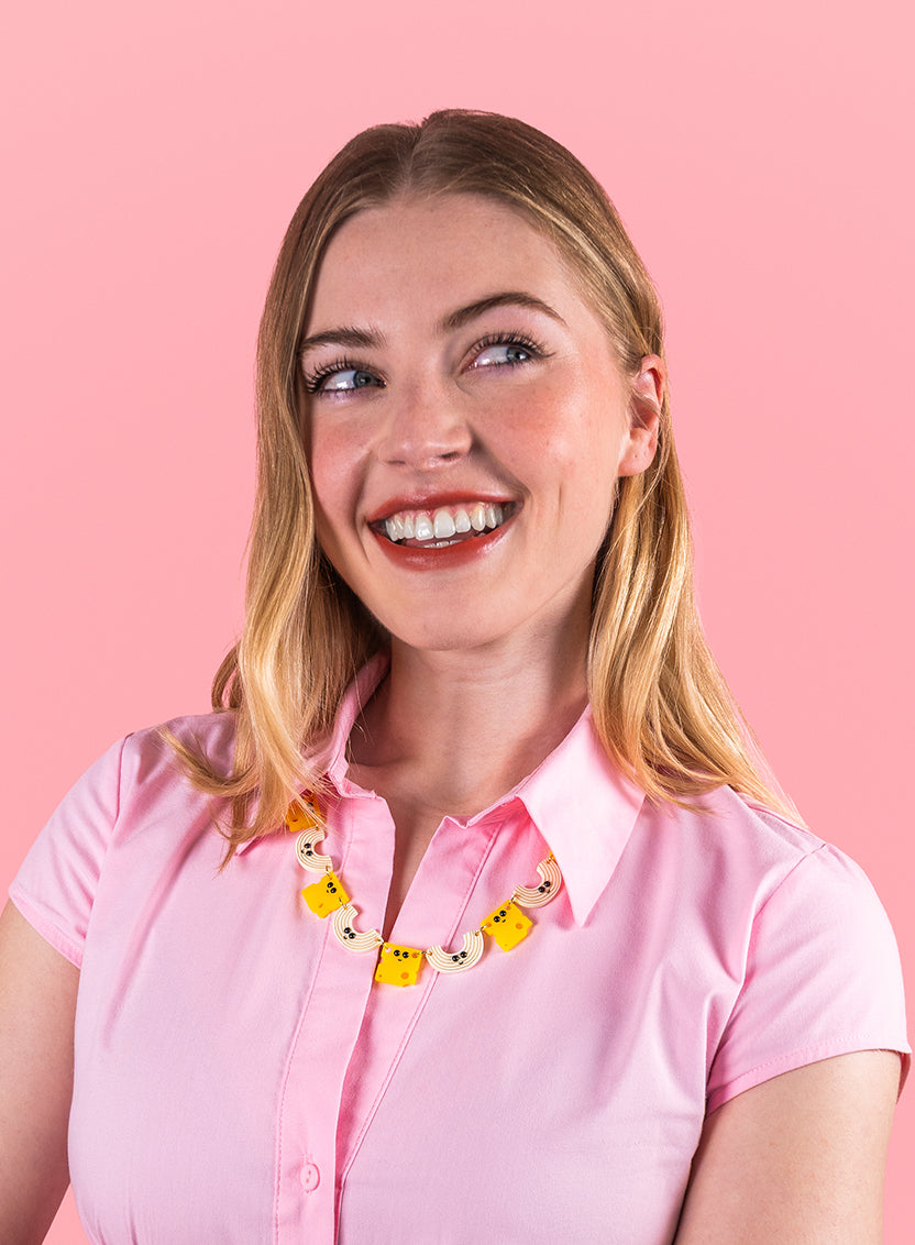 MAC AND CHEESE LINK NECKLACE