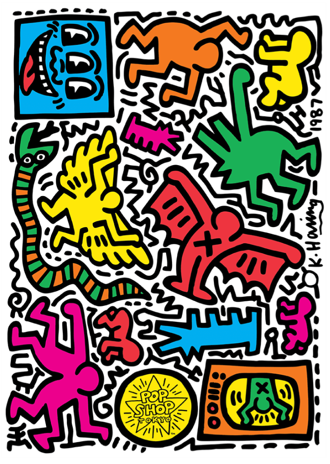 POP SHOP TOKYO BY KEITH HARING STICKER SHEET