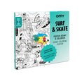GIANT COLORING POSTER- SURF & SKATE