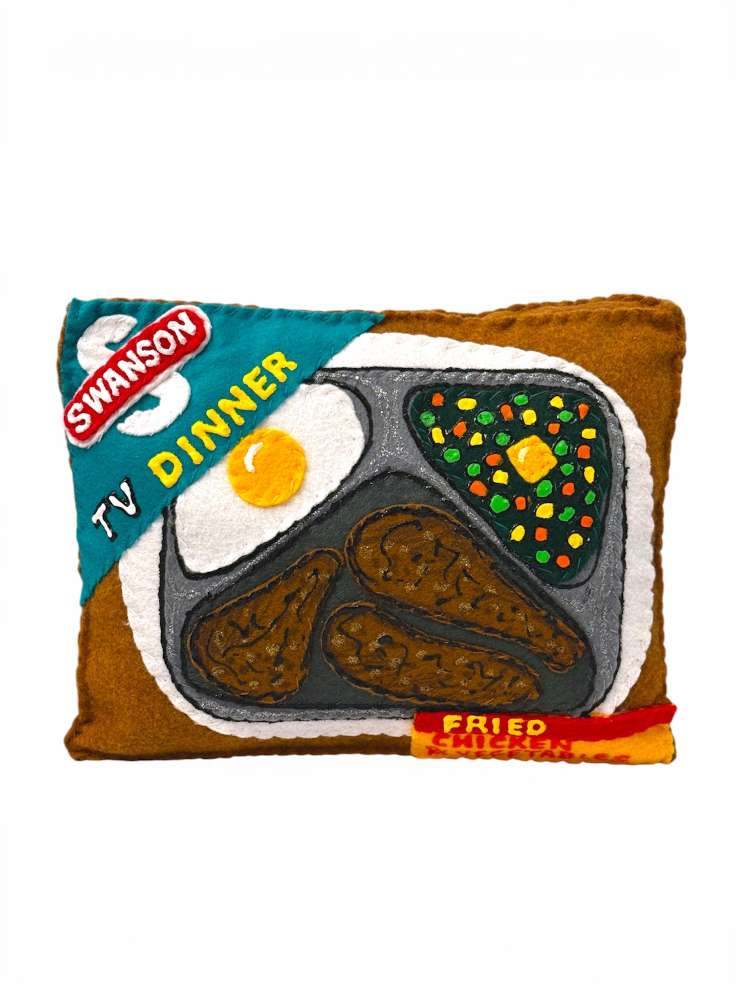LUCY SPARROW SWANSON TV DINNER (FRIED CHICKEN) HANDMADE ORIGINAL ARTWORK