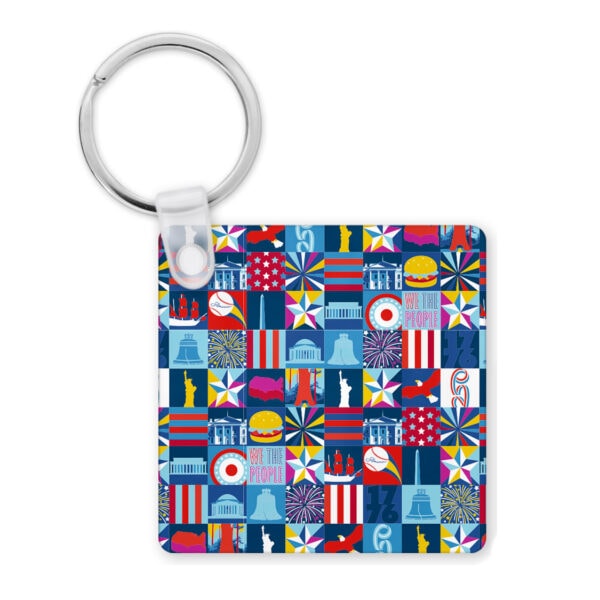 SQUARE POP ART AMERICA 250 KEYCHAIN