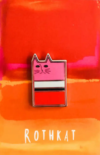 ROTHKAT CAT ARTIST ENAMEL PIN