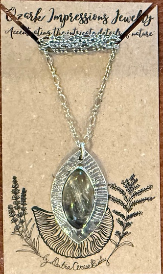 RUTILATED QUARTZ & BRACHIOPOD