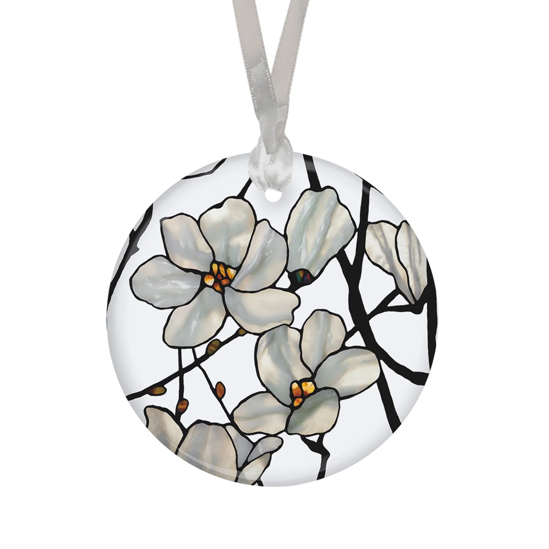 TIFFANY MAGNOLIA PORCELAIN KEEPSAKE ORNAMENT
