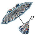 FRANK LLOYD WRIGHT WATERLILIES REVERSE INVERTED UMBRELLA