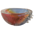 LEON APPLEBAUM RAINBOW GLASS BOWL ART