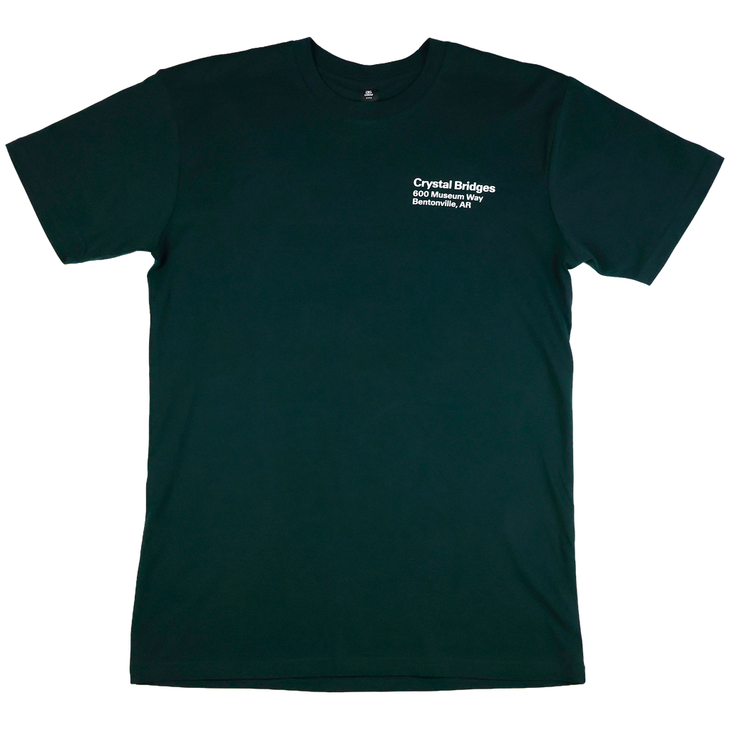 CRYSTAL BRIDGES ADDRESS + LOGO TEE