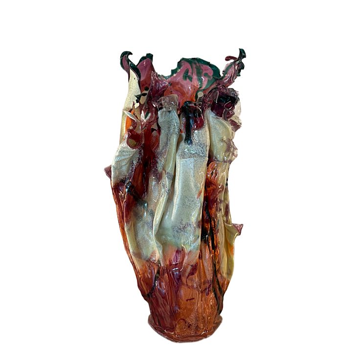 PLAID BIOMATERIAL VASE