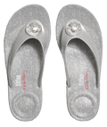FITFLOP X KEITH HARING BUTTON FLIP FLOPS (METALLIC SILVER)