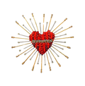 SACRED HEART BROOCH PIN