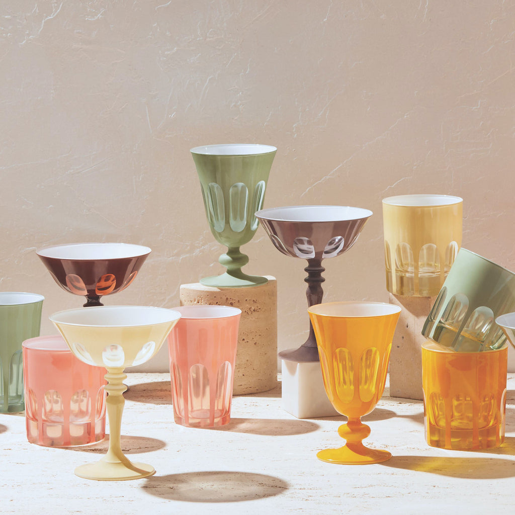 RIALTO GLASS OLD FASHION PALE SAGE