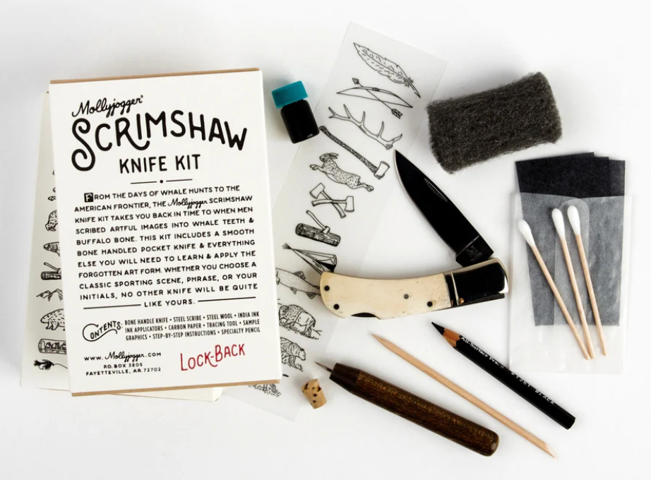 DIY SCRIMSHAW KIT LOCK-BACK