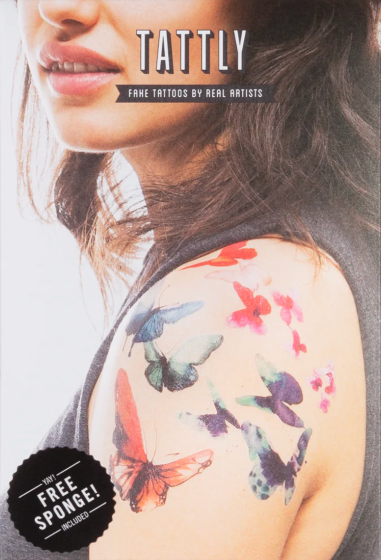 WATERCOLOR BUTTERFLIES TATTOO SET