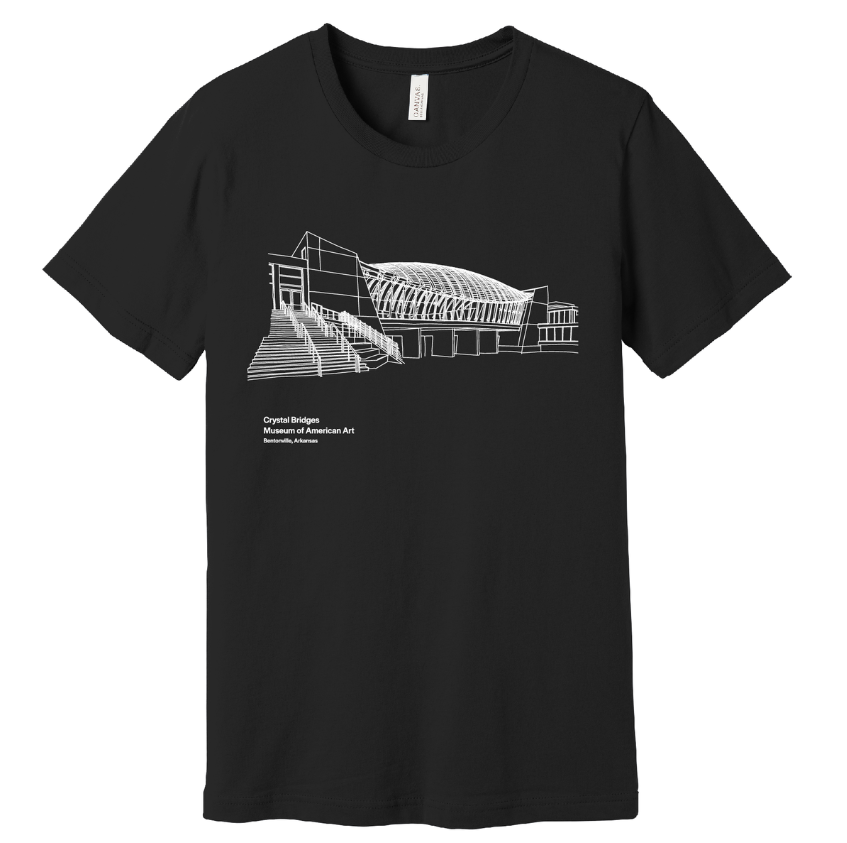 CRYSTAL BRIDGES BUILDING TEE- BLACK