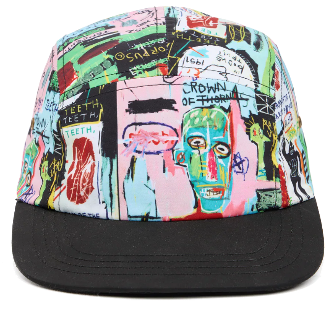 BASQUIAT IN ITALIAN AOP 5PANEL CAP