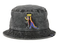 BASQUIAT PEZ DISPENSER DENIM BUCKET HAT
