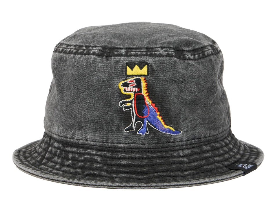 BASQUIAT PEZ DISPENSER DENIM BUCKET HAT