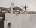 CAPRI GIRL ON A ROOFTOP PRINT (11X14 PRINT)