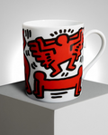 KEITH HARING "RED ON WHITE" PORCELAIN MUG