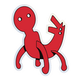 TWO-HEADED FIGURE STICKER