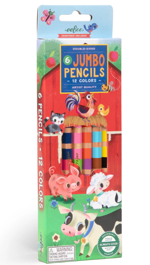 LITTLE FARM 6 JUMBO DOUBLE PENCILS