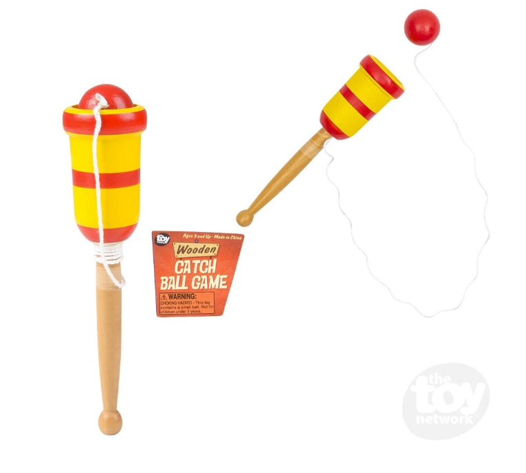 WOODEN CATCH BALL GAME