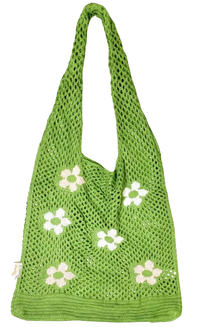 FLORAL CROCHET SLOUCHY MARKET BAG