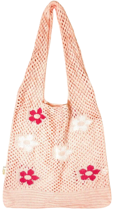 FLORAL CROCHET SLOUCHY MARKET BAG
