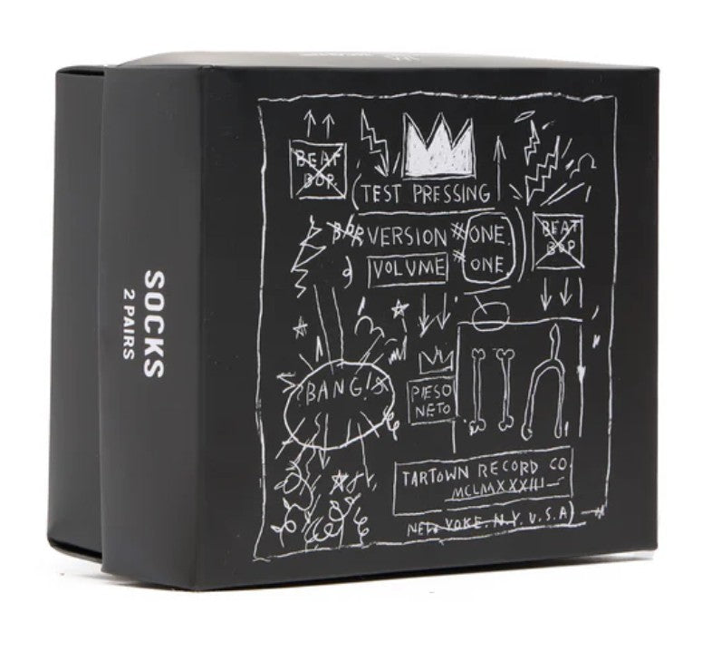 BASQUIAT BEAT POP SET OF 2 BOXED SOCKS