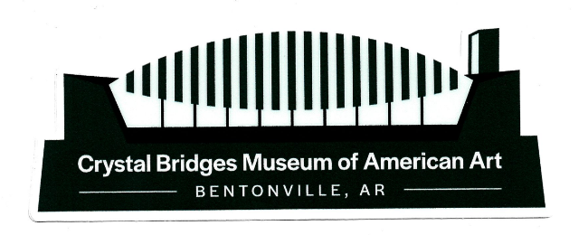 CRYSTAL BRIDGES BUILDING STICKER (GREEN)