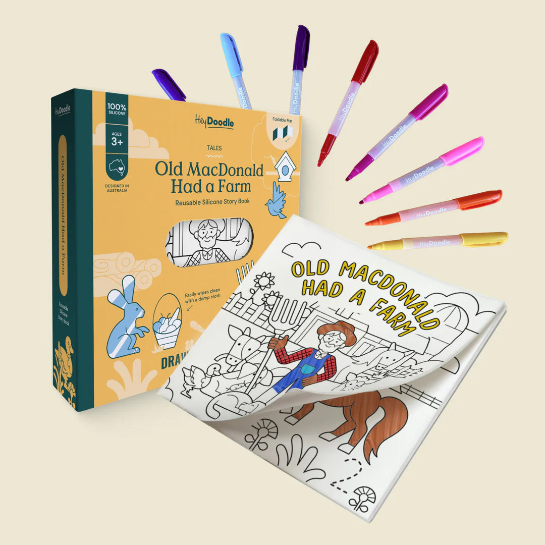 OLD MCDONALD HAD A FARM TALES REUSABLE COLORING BOOK