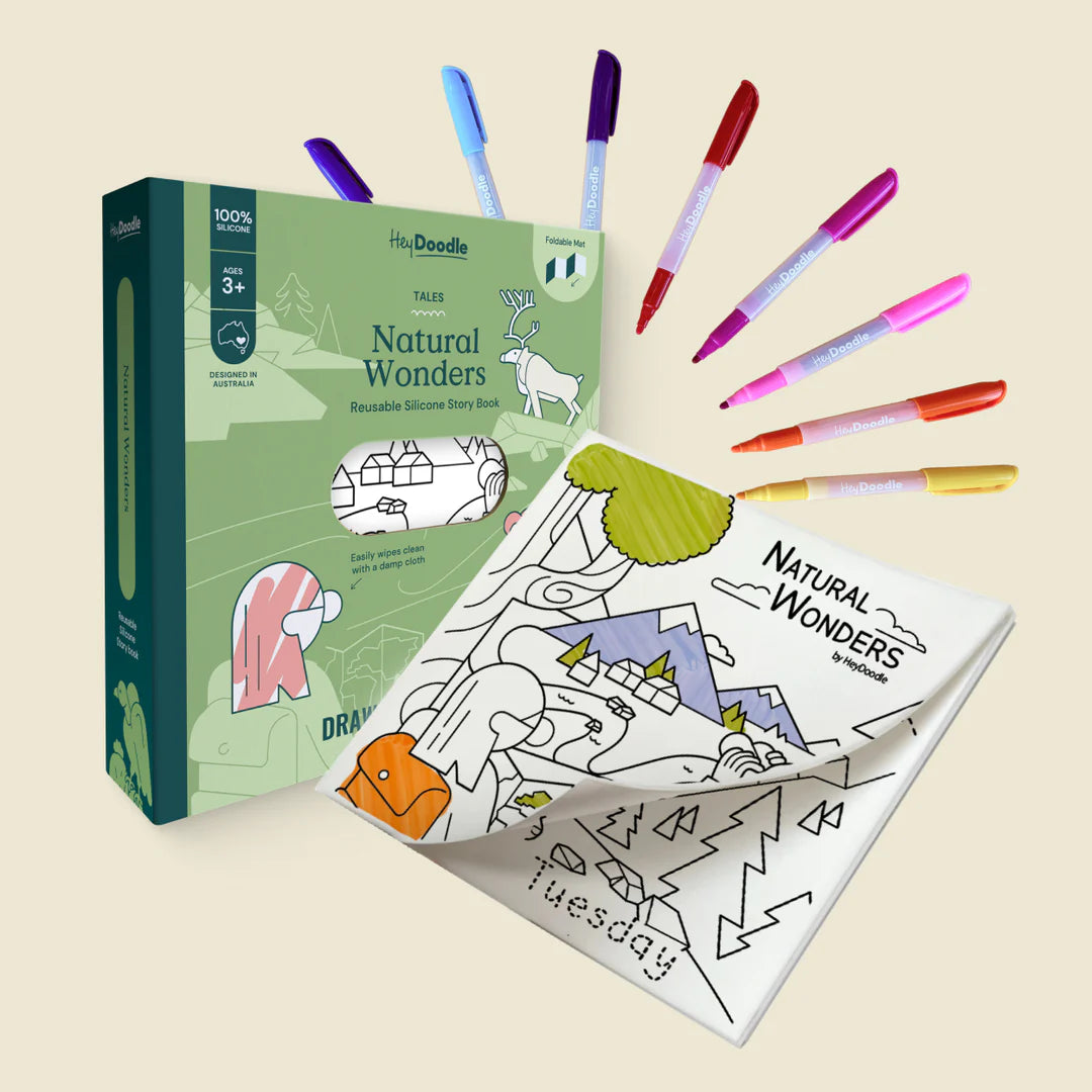 NATURAL WONDERS REUSABLE COLORING BOOK